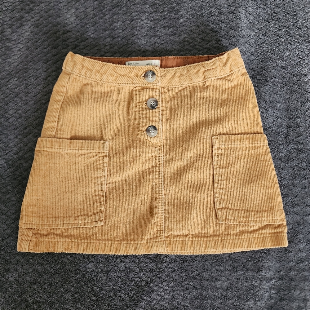 Zara Kids Corduroy Brown Skirt Size 8